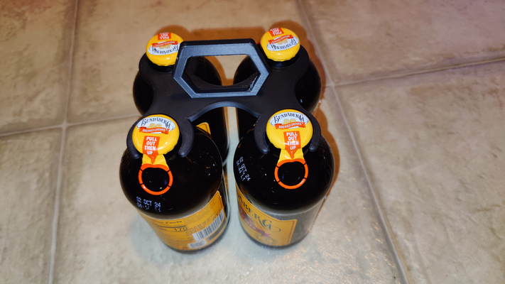 botella portador soporte bundaberg jengibre cerveza 4 paquete by michadr pasatiempo bricolaje diy 3d print model - Mito3D