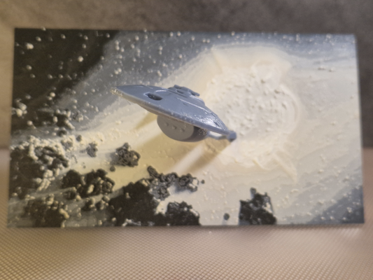 uss viajero forja sombreros híbrido impresión by aplastado arte modelos estrella emigrar star trek in sitio espacio pared 3d 3d print model - Mito3D