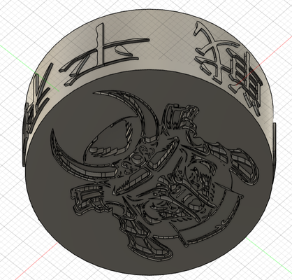 schwert japanisch ornament by bozzo3d kunst modelle japan krieg frieden ornamanet 3d print model - Mito3D