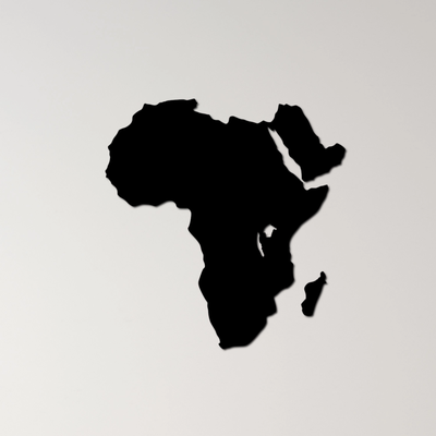 afrique mur art by ri0m0 2d continent silhouette géographie safari faune culture plans voyage global pays topographie exotique aventure point repère nature monde africain contour terrain 3d print model - Mito3D