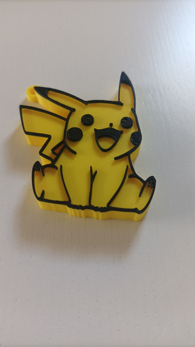 pikachu by marcozovo 3d printer accessories keychain pokemon gotta catch em 3d print model - Mito3D