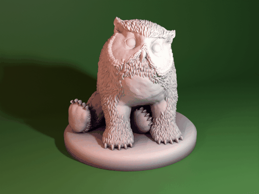 chouette lionceau dnd miniature remixé by aile sombre miniatures créatures dndmini dndminiature mini minis ttrpg donjon dragons 3d print model - Mito3D