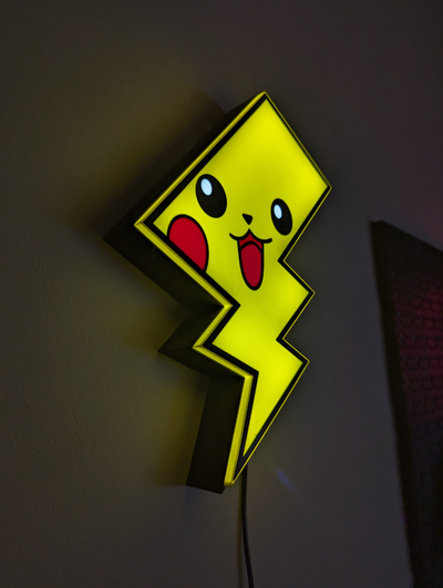 pikaçu şimşek ışık kutu by nottooshabbycreations hobi kendin yap elektronik pokemon hafif kutu led 3d print model - Mito3D