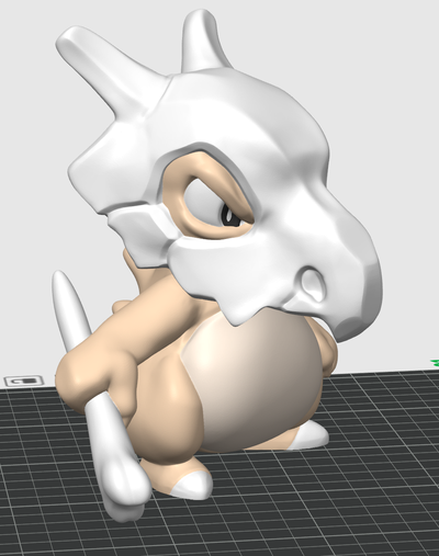 pokemon cubone remezclado by oppie diseño juguetes juegos caracteres 3d arte arte fan ventilador juguete figurilla 3d print model - Mito3D