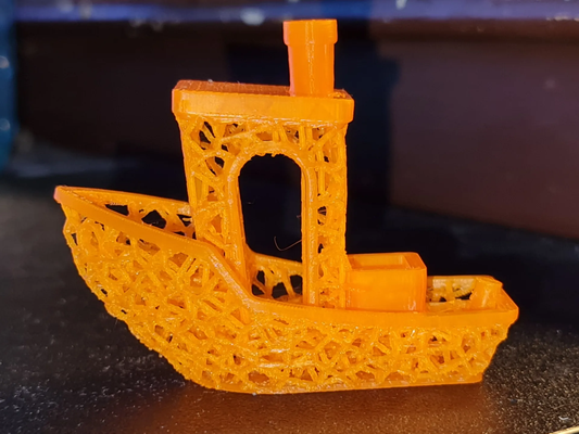 voronoi benchy by mm figur 3d printer test models 3d print model - Mito3D