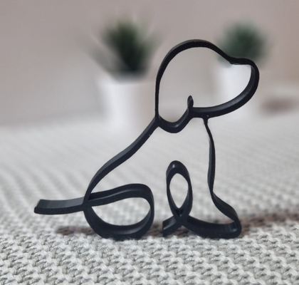 köpek av köpeği minimalist sanat by julesprint3d ev halkı dekor az lineart minimalizm minimalisitik sevgili yavrusu aksesuarlar dekoru dekorasyonu 3d print model - Mito3D