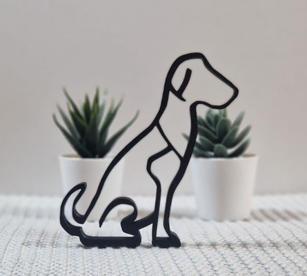 köpek av köpeği minimalist sanat by julesprint3d ev halkı dekor az lineart minimalizm sevgili aksesuarlar dekoru dekorasyonu 3d print model - Mito3D