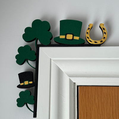 st patricks gün çift taraflı kapı işaret by el yapımcısı tasarım ev halkı dekor çeltik ams 3d print model - Mito3D