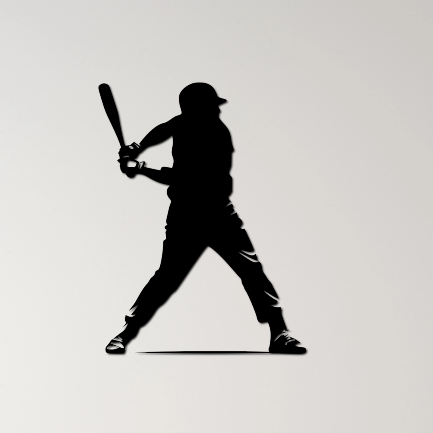 baseball mauer kunst by ri0m0 2d teig sport silhouette spieler ballspiel krug diamant schwingen sportlich liga home run feld schläger mannschaft aktion abspielen schlagen lauf wettbewerbsfähig 3D print model - Mito3D