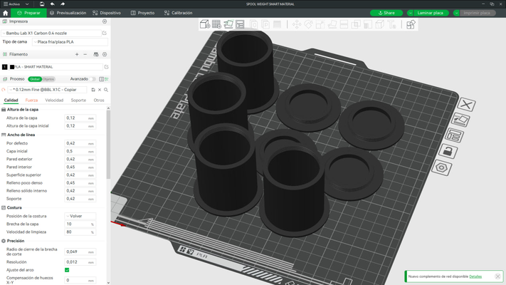 inteligente material adaptador carretel peso by tori 3d impressora acessórios materiais inteligentes filamento ams 3d print model - Mito3D