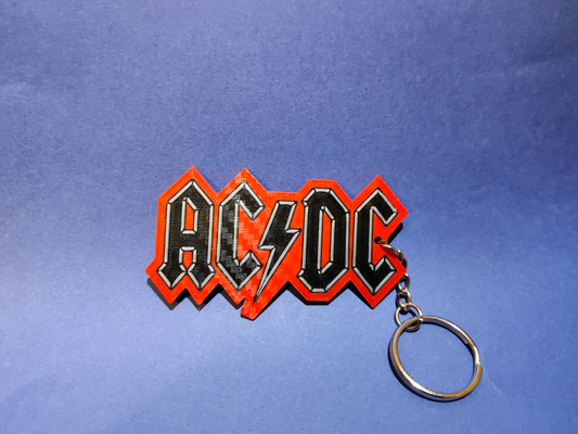 ac dc schlüsselbund by disttrack3d kunst zeichen logos acdc musik felsen schlüsselring 3d print model - Mito3D