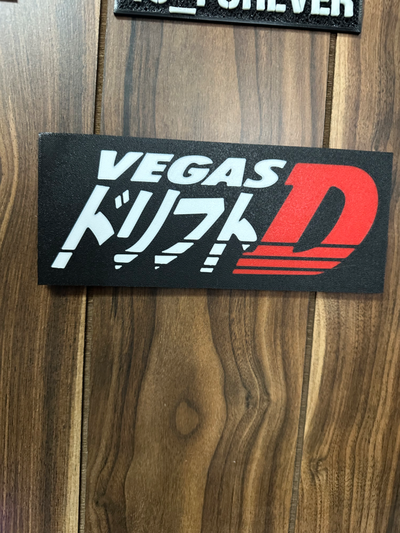 vegas deriva logo caja ligera pared arte by tropicgtiturbo 2d vagabundo jdm coches nissan toyota mazda bmw silvia s13 s14 s15 horizonte r32 r33 r34 supra rx7 e36 e46 3d print model - Mito3D