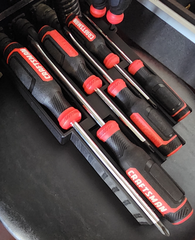 craftsman screwdriver organizer by fivebitescustomrods tools organizers 3d print model - Mito3D