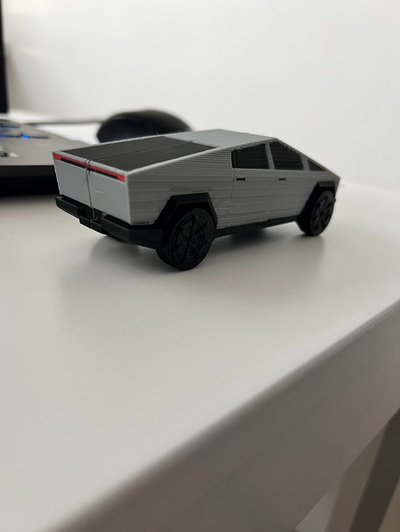 tesla cybertruck mehrfarbig neu gemischt by 3d trödelladen hobby diy fahrzeuge zubehör teslacybertruck elon moschus grau bambu bambulab ams 3 farbe 3d print model - Mito3D