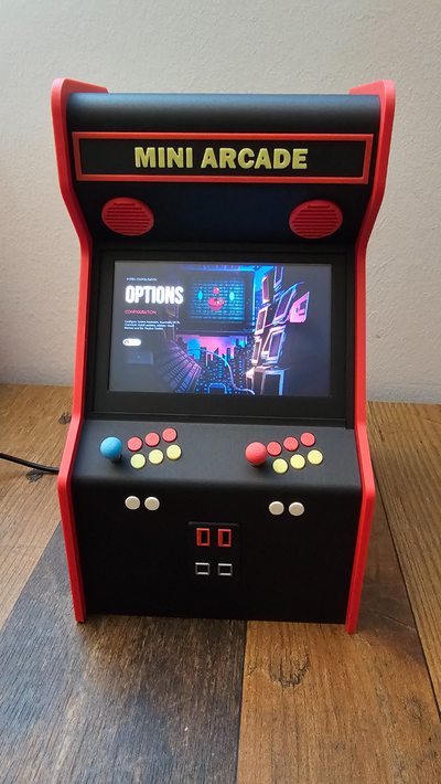 mini arcade project by eccodyne toys & games raspberry pi joystick gaming game screen 80s 3d print model - Mito3D