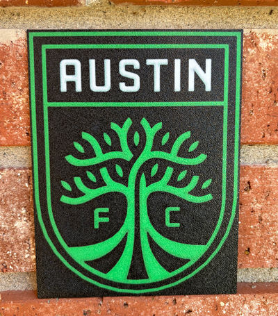 austin fc logo by jeremyhowa hobby diy sport draußen fußball ball mannschaft verein 3d print model - Mito3D