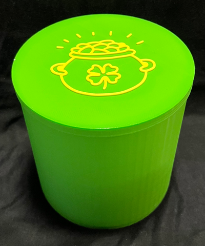 st paddy's day box solid lid optional coin slot by holyfirerain tools organizers st paddy patrick's bank container holiday 3d print model - Mito3D