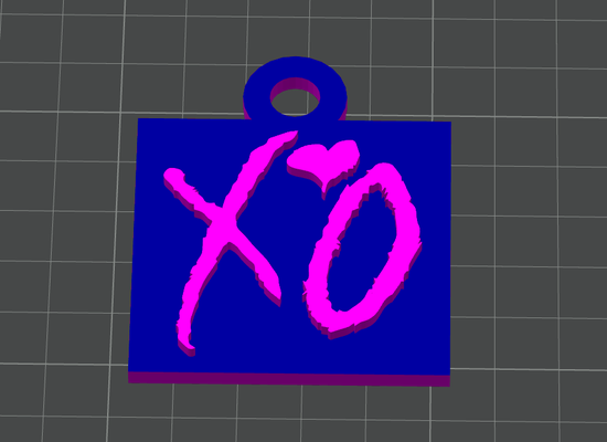 weeknd xo portachiavi by printito moda modelli cuore merce 3d print model - Mito3D