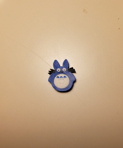 mavi totoro by gezinti ev halkı dekor ghibli arkadaşlar mini figür mıknatıs 3d print model - Mito3D