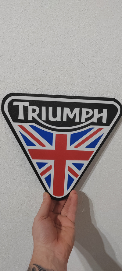 triumph logo wall color by prokyno household decor plaket decoartions 3d print model - Mito3D