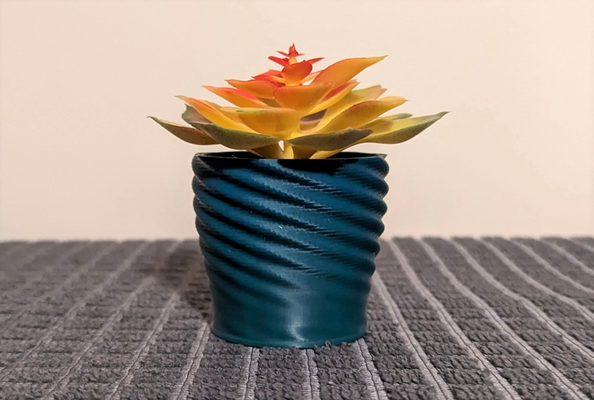 spiral planters by ken mills household decor planter flowerpot 3d print model - Mito3D