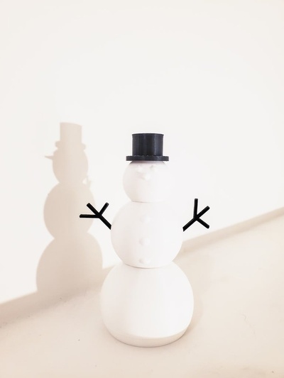 snowman by nrdaeger household decor build christmas cold holiday man modular puzzle snow winter 3d print model - Mito3D
