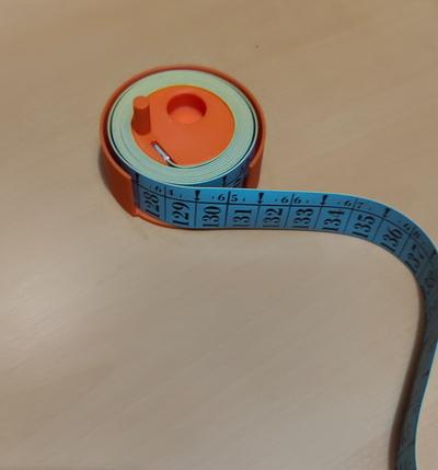 meter tape holder remixed by mteomarch tools measure tool meausure meterbox centimeter centimeters rolling 3d print model - Mito3D