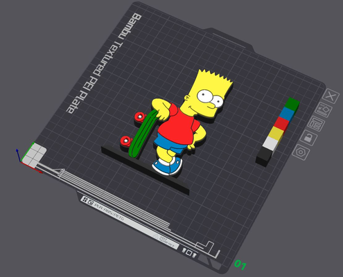 bart simpson table supporter by 5kyrunn3r art sculptures simpsons homère margarine lisa maggie ams prêt logo signe springfield mourir 3d print model - Mito3D