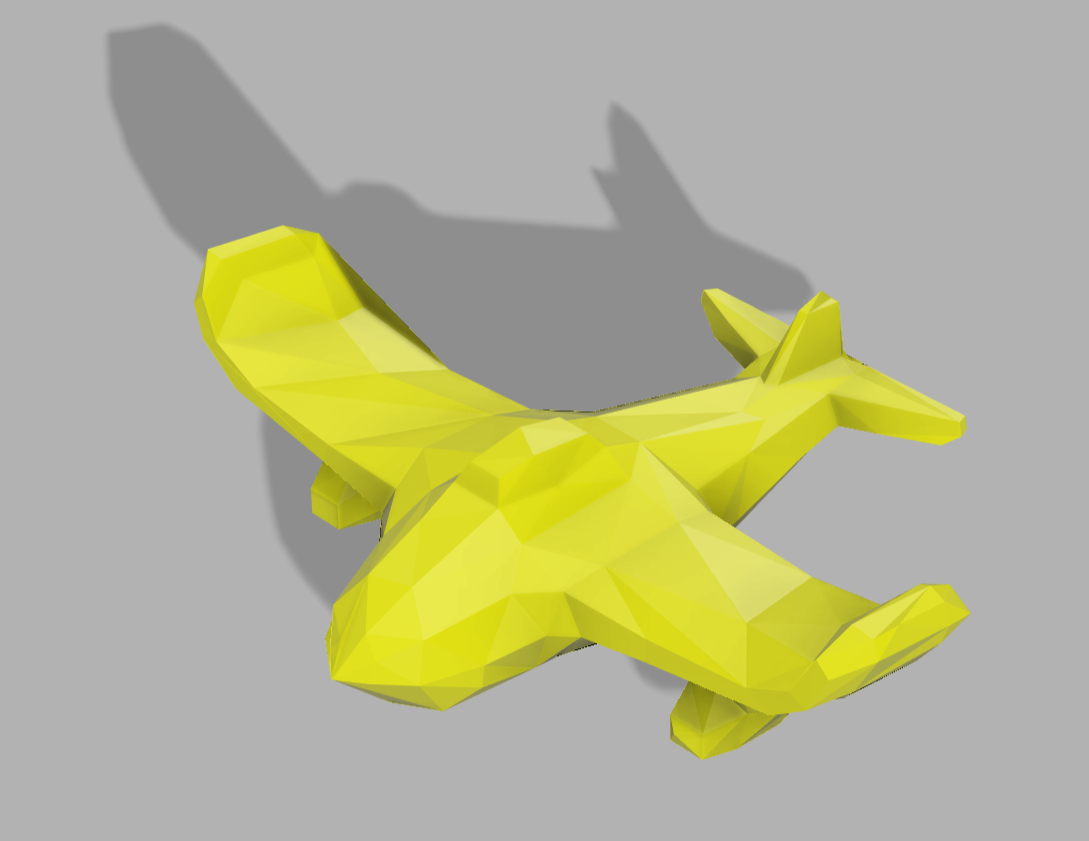 poly avion by mourir art sculptures polly jet réaction 3D print model - Mito3D