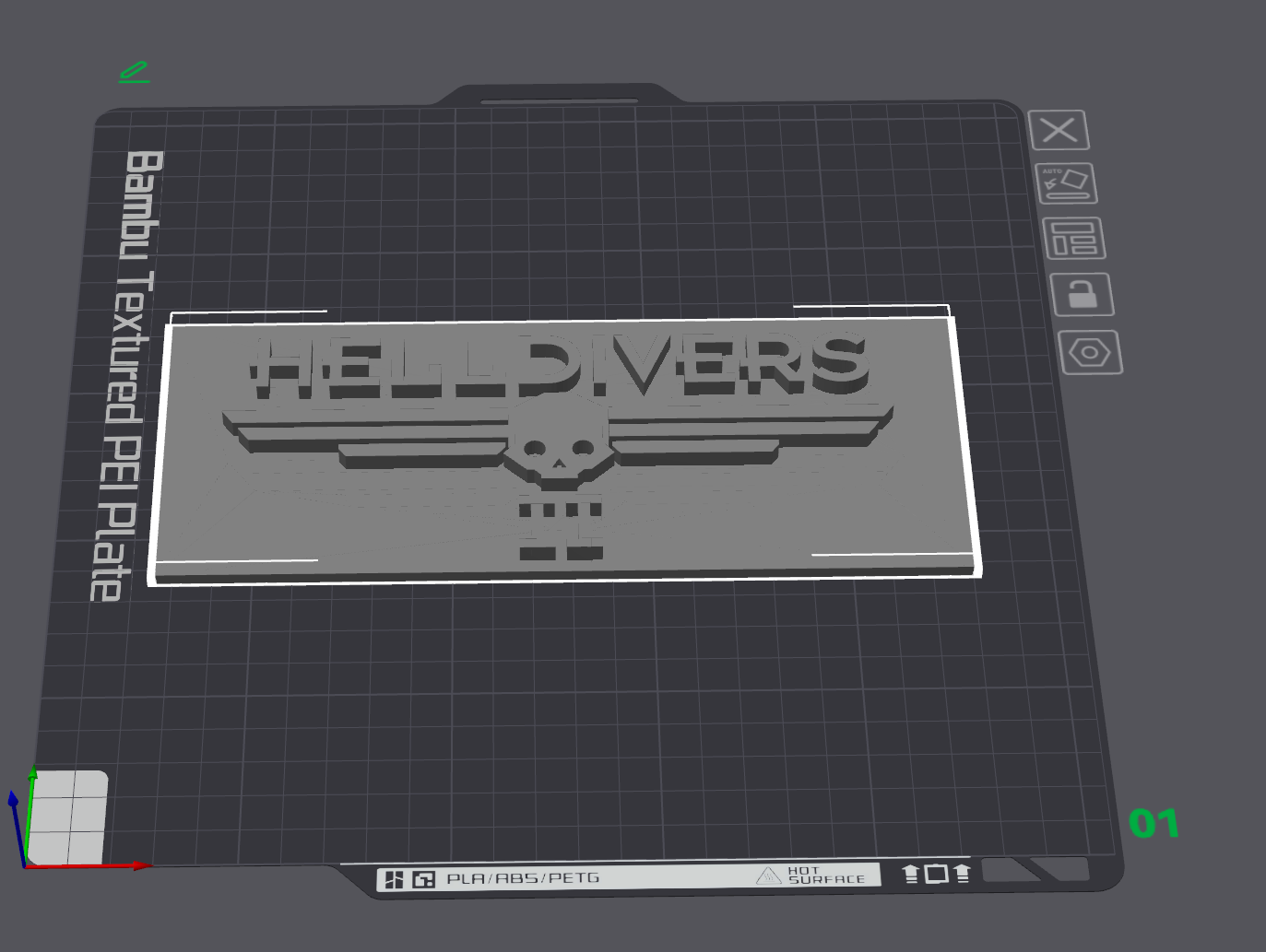 mergulhadores inferno ii logotipo prato remixado by gigante arte 2d parede helldiver 3D print model - Mito3D