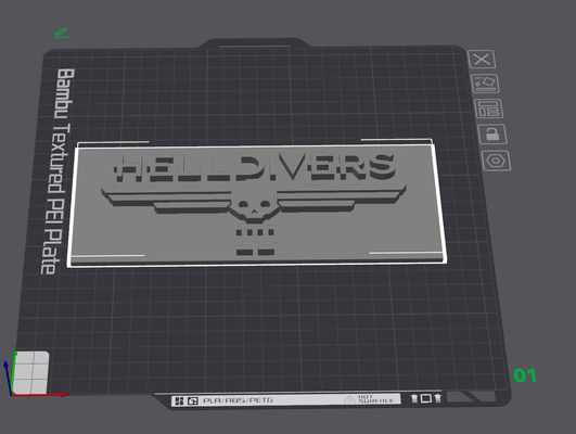 helldivers ii logo piatto remixato by giangufo arte 2d muraria parete helldiver 3d print model - Mito3D