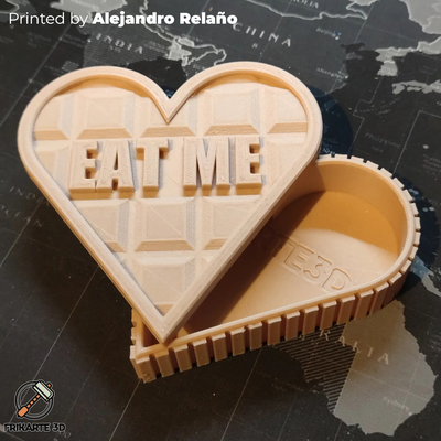 chocolat cœur boîte mini cœurs by frikarte3d outils organisateurs valentines art saint valentin coeur 3d print model - Mito3D