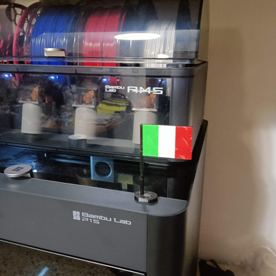 i̇talyan bayrak fiş p1s p1p p1 by aşkenar 3d yazıcı aksesuarlar toz örtmek kılıf delik seri dizi telefon kulp destek aksesuarlar bambu i̇talya 3d print model - Mito3D