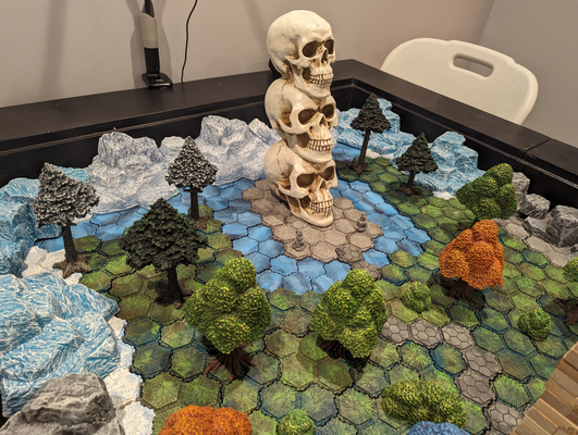 water hex style terrain table rpg miniature war gamming by littleminos toys & games board d landscape game boardgame wargame 3d print model - Mito3D