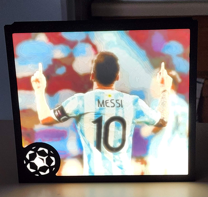 lionel messi lithophane voir 1 by brianstan art panneaux logos monde tasse mls champions ligue boite lumière football football 3d print model - Mito3D