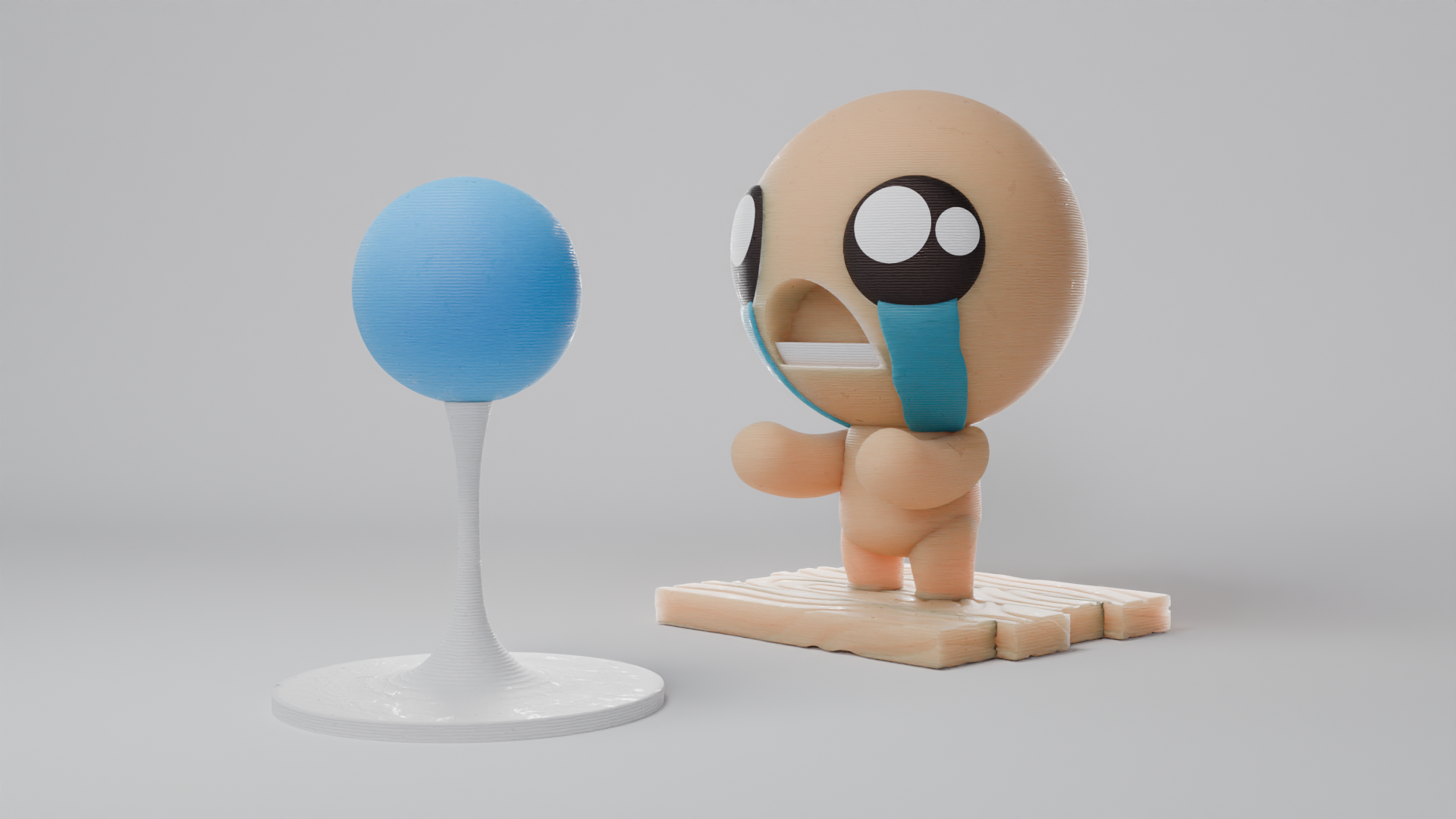 binding of isaac by mv design toys & games characters game character tear statue wood 3D print model - Mito3D