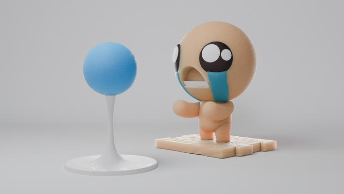 contraignant of isaac by mv conception jouets jeux personnages jeu personnage larme statue bois 3d print model - Mito3D