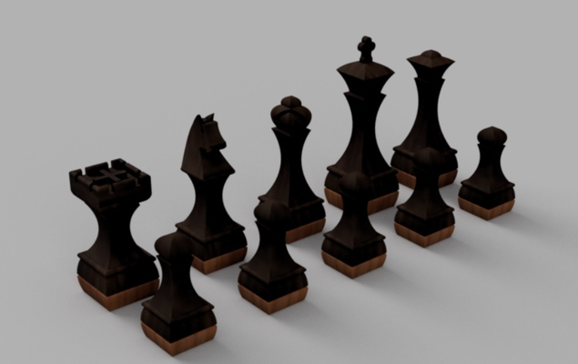 square chess set remixed by jhos fuentes toys & games board boardgame game 3d print model - Mito3D