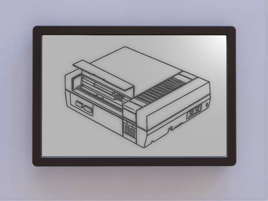 nes console patente arte by ken moinhos 2d 3d print model - Mito3D