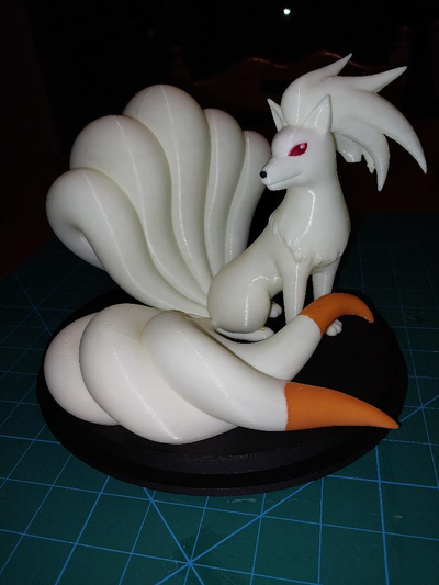 pokemon ninetails by jbalicki10 art sculptures 3d tails figure model retro 3d print model - Mito3D