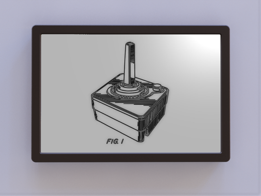 atari joystick patent kunst by ken mühlen 2d 3d print model - Mito3D