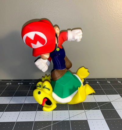 koopa stomping super mario remixed by man of mystery intl toys & games characters bros nintendo 3d print model - Mito3D