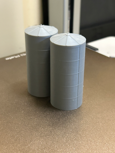 ho escala ondulado vertical silo by 48 cortar passatempo faça s combustível corrugar armazenamento líquido tanque modelo ferrovia trem estrada ferro 3d print model - Mito3D