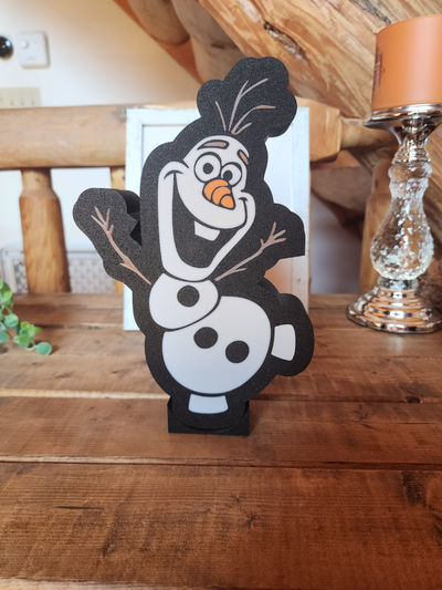 olaf light box by picture it household decor 3d print model - Mito3D