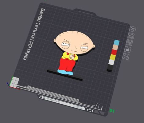 family guy stewie griffin table stand by 5kyrunn3r art sculptures peter lois brian simpsons ams ready logo sign stuart 3d print model - Mito3D