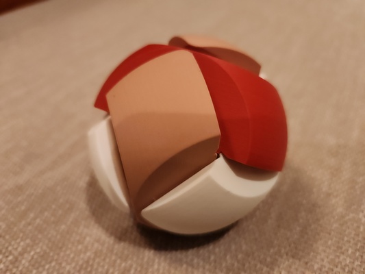 diagonal rebaba rompecabezas pelota by squinn juguetes juegos esfera enigma 3d print model - Mito3D