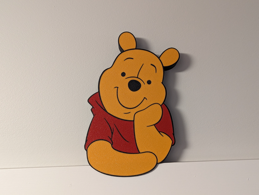 winnie pooh porta or mensola decorazione by vinaccia elbichón domestico arredamento the pooh 3d print model - Mito3D