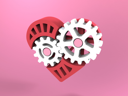 cuore agitarsi giocattolo by picco mescolare giocattoli giochi ingranaggio meccanico amore san valentino giorno regalo 3d print model - Mito3D