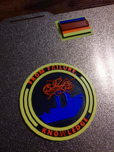 failure knowledge remixed by detlefgrohs art coin & badges multi color 3d print model - Mito3D