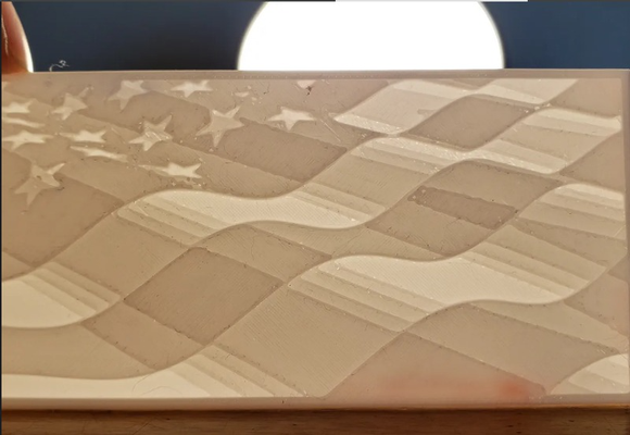 amerika birleşik devletleri bayrak taş ocağı by lucas 3d yapıcı sanat 2d güzel iyi yazdır ışık us ülke 3d print model - Mito3D